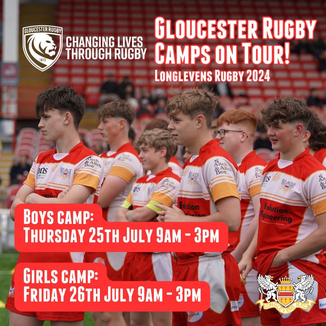Longlevens Rugby (@longlevensrugby) on Twitter photo ๐ Gloucester Rugby camps are coming to Longlevens! Designed for kids of all abilities aged between 6 and 16 years old.
Boys camp Thurs 25th July: buff.ly/3VMsJvm
Girls camp Fri 26th July: buff.ly/3xmrbic
For enquiries email: foundation@gloucesterrugby.co.uk ๐ Gloucester Rugby camps are coming to Longlevens! Designed for kids of all abilities aged between 6 and 16 years old.
Boys camp Thurs 25th July: buff.ly/3VMsJvm
Girls camp Fri 26th July: buff.ly/3xmrbic
For enquiries email: foundation@gloucesterrugby.co.uk