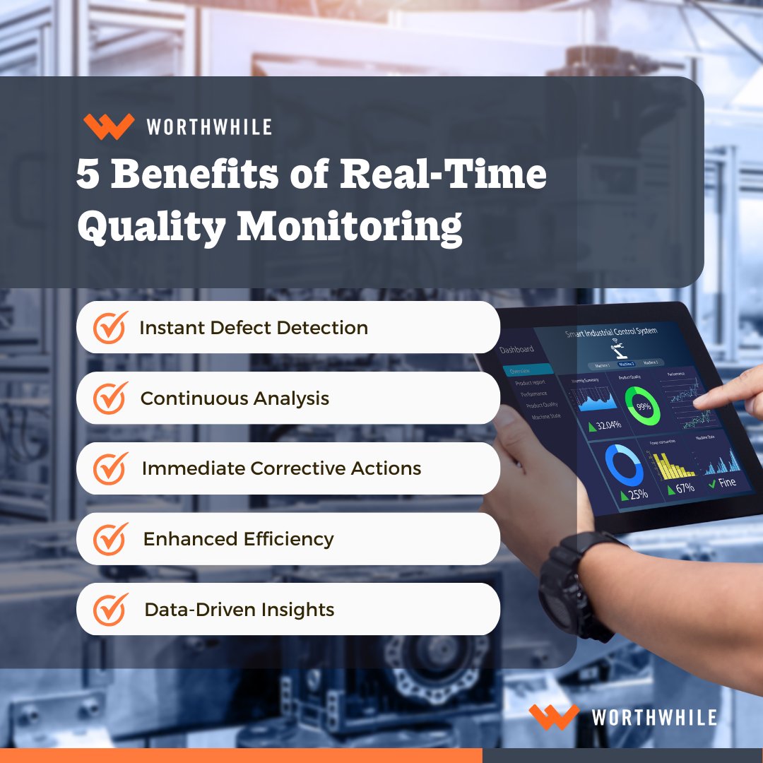Imagine detecting defects the moment they occur. 👀

At Worthwhile, we provide cutting-edge solutions tailored to your manufacturing needs.

Learn more about how real-time quality monitoring can transform your manufacturing process here: worthwhile.com/manufacturing-…