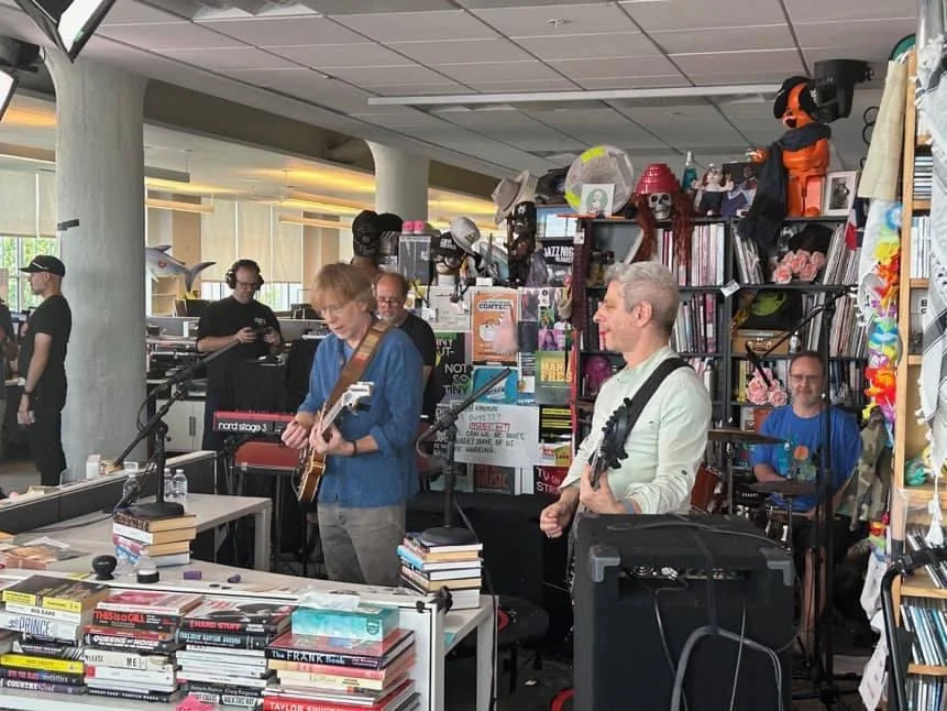 casspa's tweet photo. Phish obviously can't have a Tiny Desk Concert without tiny trampolines (pic via r/phish) https://t.co/EYOvzP34aG