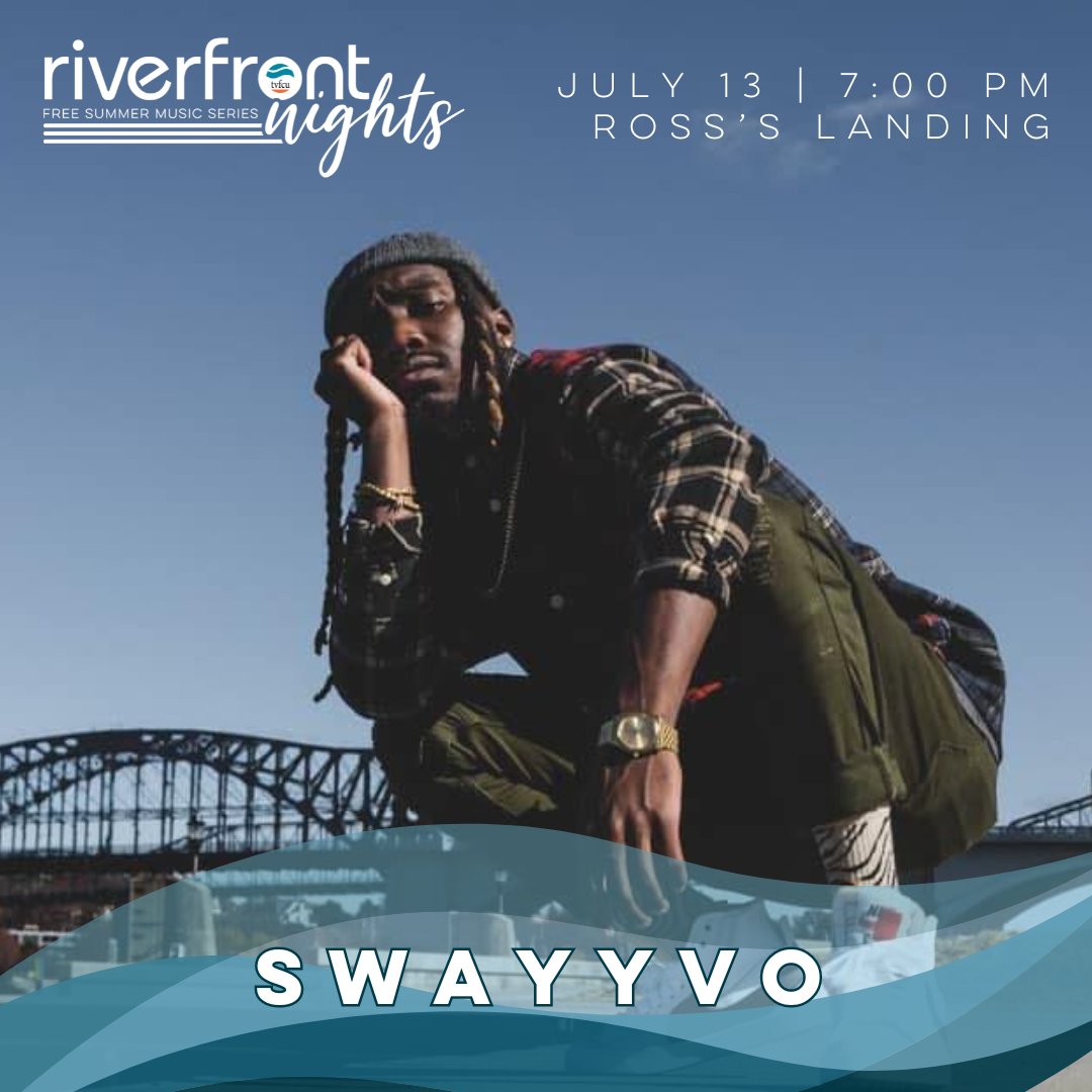Our opener this week is Chattanooga favorite, Swayyvo! Expanding modern rap with an eye toward jazz, neo-soul, and heavy 90s hip-hop influences, Swayyvo has broken down the barriers of genres and given Chattanooga's hip-hop scene a new direction in which to grow.