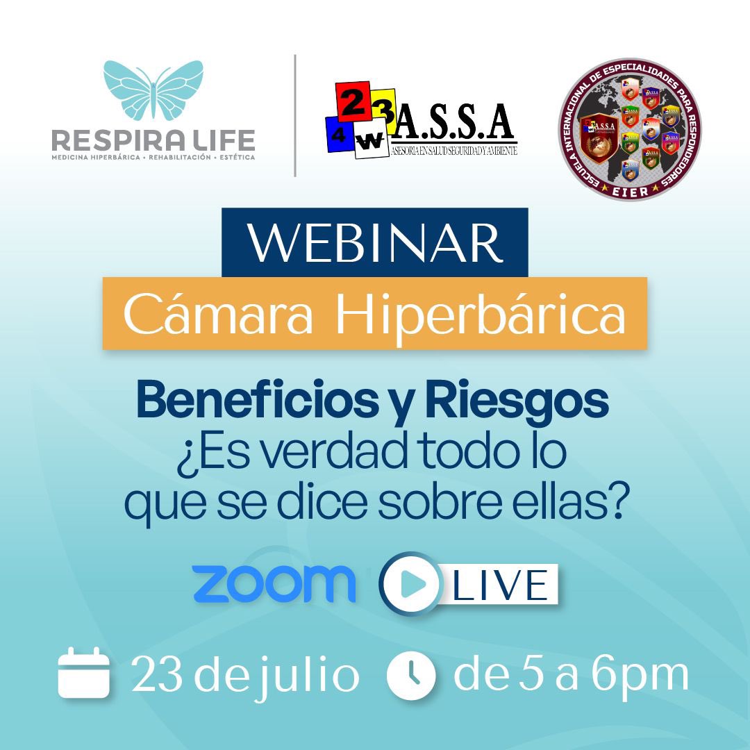 assahse's tweet photo. Camaras Hiperbaricas.
Es verdad lo que se dice de ellas?
Acompáñanos el día 23 de julio a las 17:00 horas de caracas GMT - 4, estaremos Edimar Gonzalez, Jackeline Anzola, Uruyen Castillo CEO de Respira Live y Felix Carrillo CEO de ASSA C.A.
Registrate en; https://t.co/KiejieML3Y https://t.co/z5ApcKaGuJ