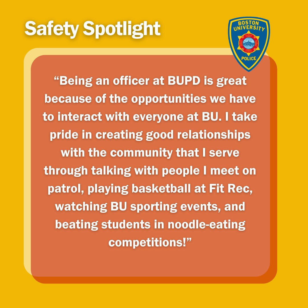 BU Police Department (@bupolice) on Twitter photo Next in our #BUSafetySpotlight series; Officer Guy Wynter! Officer Wynter, a native of Jamaica, quickly became embedded in the <a href="/BU_tweets/">Boston University</a> community when he joined our force. Learn more about his career as a police officer, and his upcoming nuptials, here: spr.ly/60169UpcC Next in our #BUSafetySpotlight series; Officer Guy Wynter! Officer Wynter, a native of Jamaica, quickly became embedded in the <a href="/BU_tweets/">Boston University</a> community when he joined our force. Learn more about his career as a police officer, and his upcoming nuptials, here: spr.ly/60169UpcC