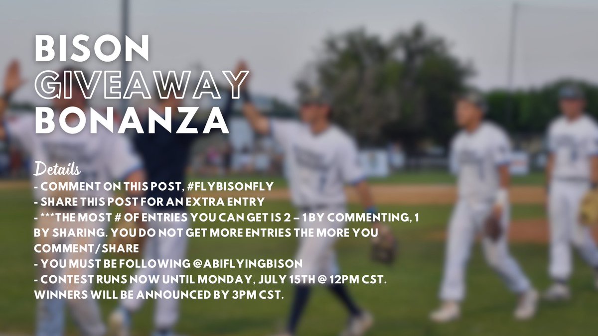 THE BISON GIVEAWAY BONANZA HAS BEGUN! 

Rules + details are below! There will be 7 WINNERS, and the items will be randomly assigned (though you're welcome to campaign for what prize you want 😎). 

GOOD LUCK! 🦬🪽