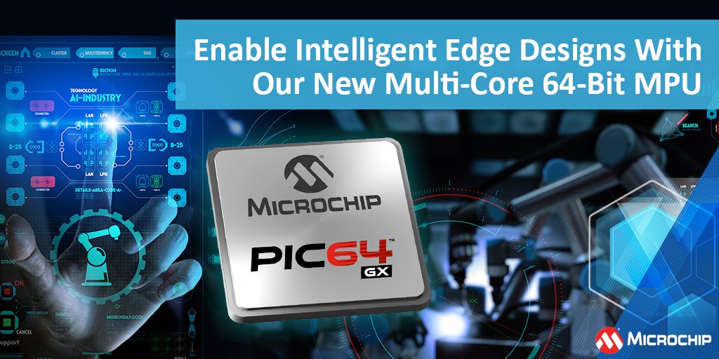 MicrochipTech's tweet image. We have entered the 64-bit MPU market with our newly released PIC64-GX MPU, making us the only #embedded solutions provider actively developing a full spectrum of 8-, 16-, 32- and 64-bit MPUs. Learn about our PIC64 portfolio: mchp.us/3S1jxkF. #Microprocessors #FPGA