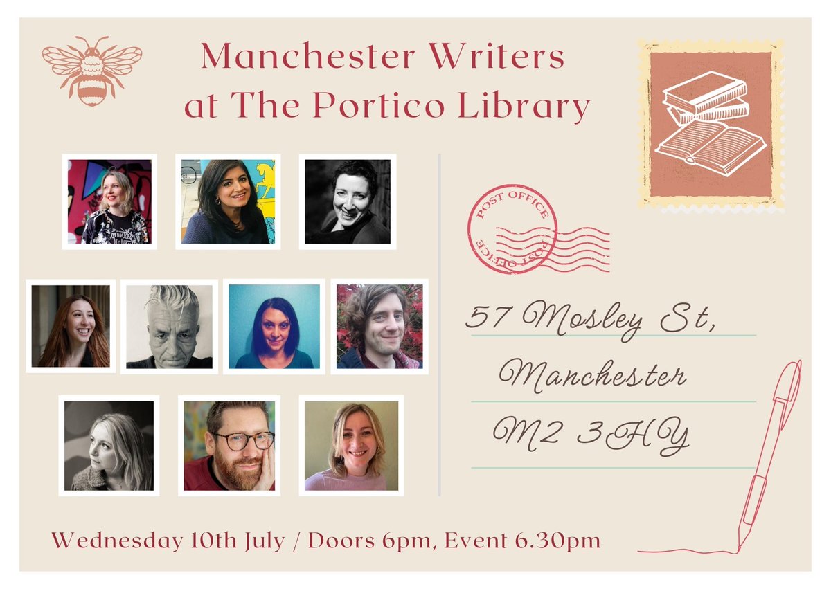 Abi Hynes (@abifahynes) on Twitter photo It's tomorrow! Very excited for our Manchester Writers event <a href="/ThePortico/">The Portico Library</a>: doors from 6pm, event starts 6.30pm.
If you care about the football, we're aiming to be done just before kick-off. If you don't care about football, join us in the pub afterwards! It's tomorrow! Very excited for our Manchester Writers event <a href="/ThePortico/">The Portico Library</a>: doors from 6pm, event starts 6.30pm.
If you care about the football, we're aiming to be done just before kick-off. If you don't care about football, join us in the pub afterwards!