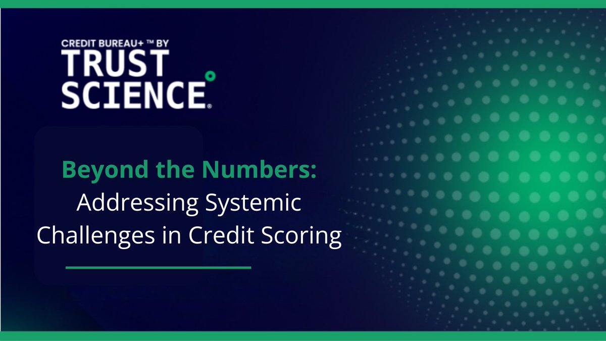 🚀Check out our newest blog: "Beyond the Numbers: Addressing Systemic Challenges in Credit Scoring"⬇️

trustscience.com/resources/blog…