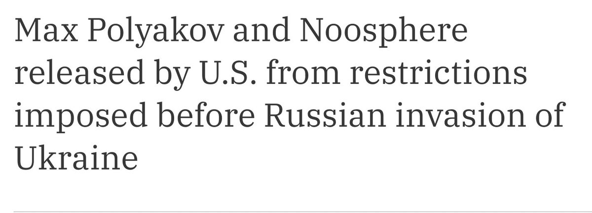 Ashlee Vance (@ashleevance) on Twitter photo Well. Wow. As I reported in detail in "When The Heavens Went on Sale," the US government took Firefly away from <a href="/maxpolyakov/">Max Polyakov</a> after he put $200m into the company, while accussing him of being a potential Russian spy.
Now, the government has changed its mind. Well. Wow. As I reported in detail in "When The Heavens Went on Sale," the US government took Firefly away from <a href="/maxpolyakov/">Max Polyakov</a> after he put $200m into the company, while accussing him of being a potential Russian spy.
Now, the government has changed its mind.