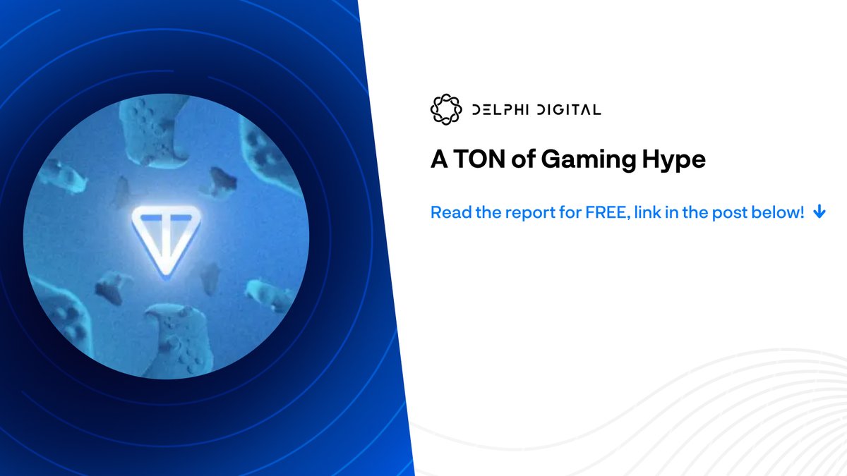 Delphi_Digital's tweet photo. A TON of Gaming Hype 🎮

Lately, nothing has been louder in Web3 gaming than TON. 

From $NOT ’s fair launch opening at $1B+ FDV without VC backing to Hamster Kombat reaching 142M users in 77 days, there’s been a new milestone every week.

An Excerpt from our TON gaming report🧵