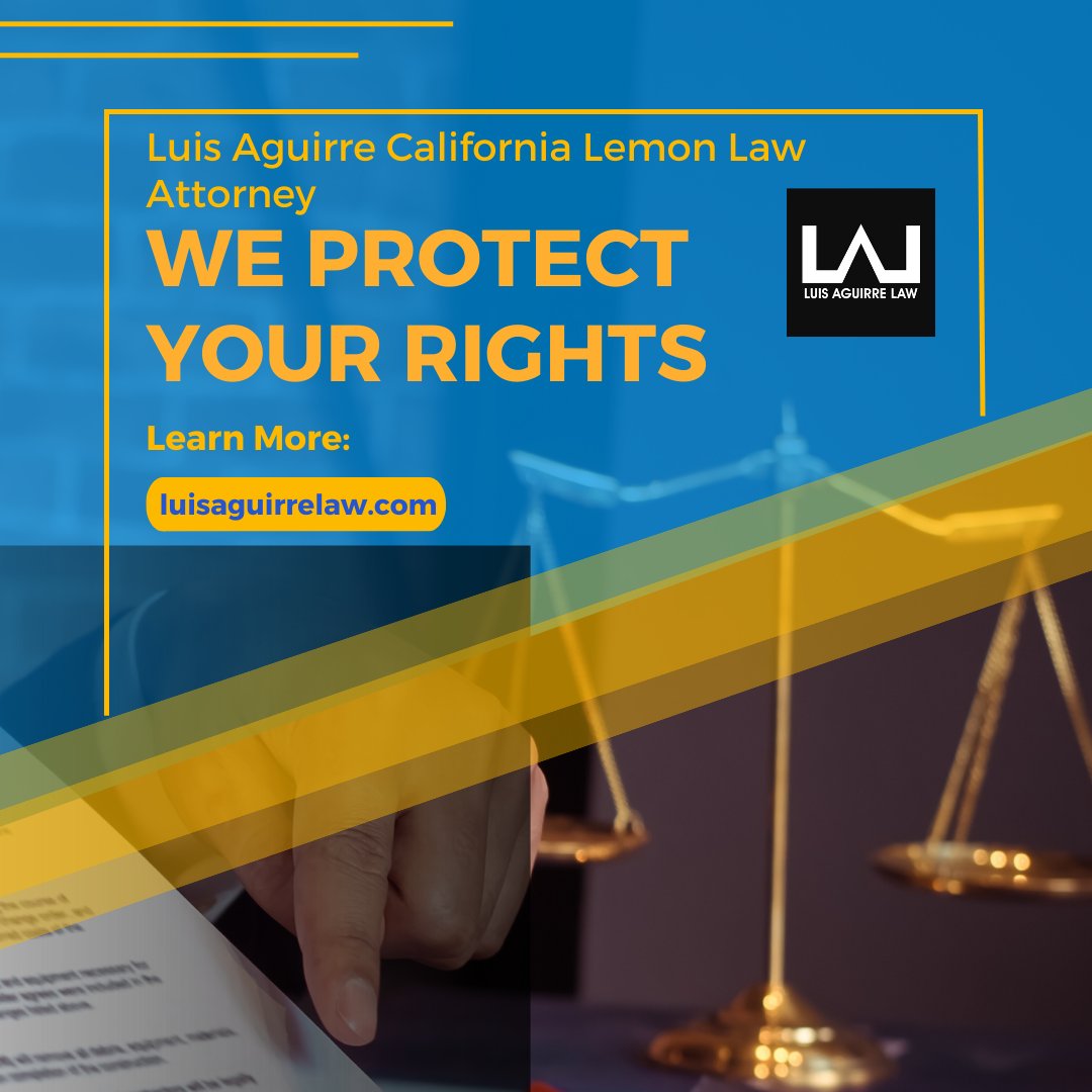 law_aguirre's tweet image. 🍋⚖️ Dealing with a faulty vehicle? U.S. Military Veteran and Lemon Law expert Luis Aguirre protects your rights. As a seasoned attorney with insider knowledge, he's your ally in the pursuit of justice bit.ly/3pDq6LO
#LemonLaw #LegalRights #VehicleIssues