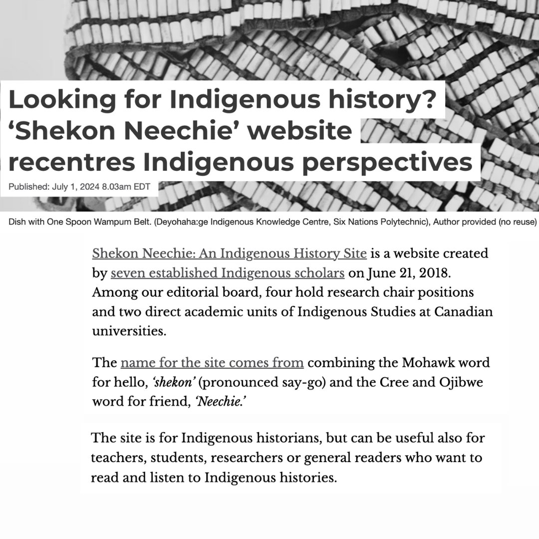 UMP authors, Mary Jane Logan McCallum, Robert Alexander Innes, &amp; Susan M. Hill are on the managing board of the Indigenous history website Shekon Neechie. Read about the e-community dedicated to sharing Indigenous historians ideas on The Conversation. 

theconversation.com/looking-for-in…