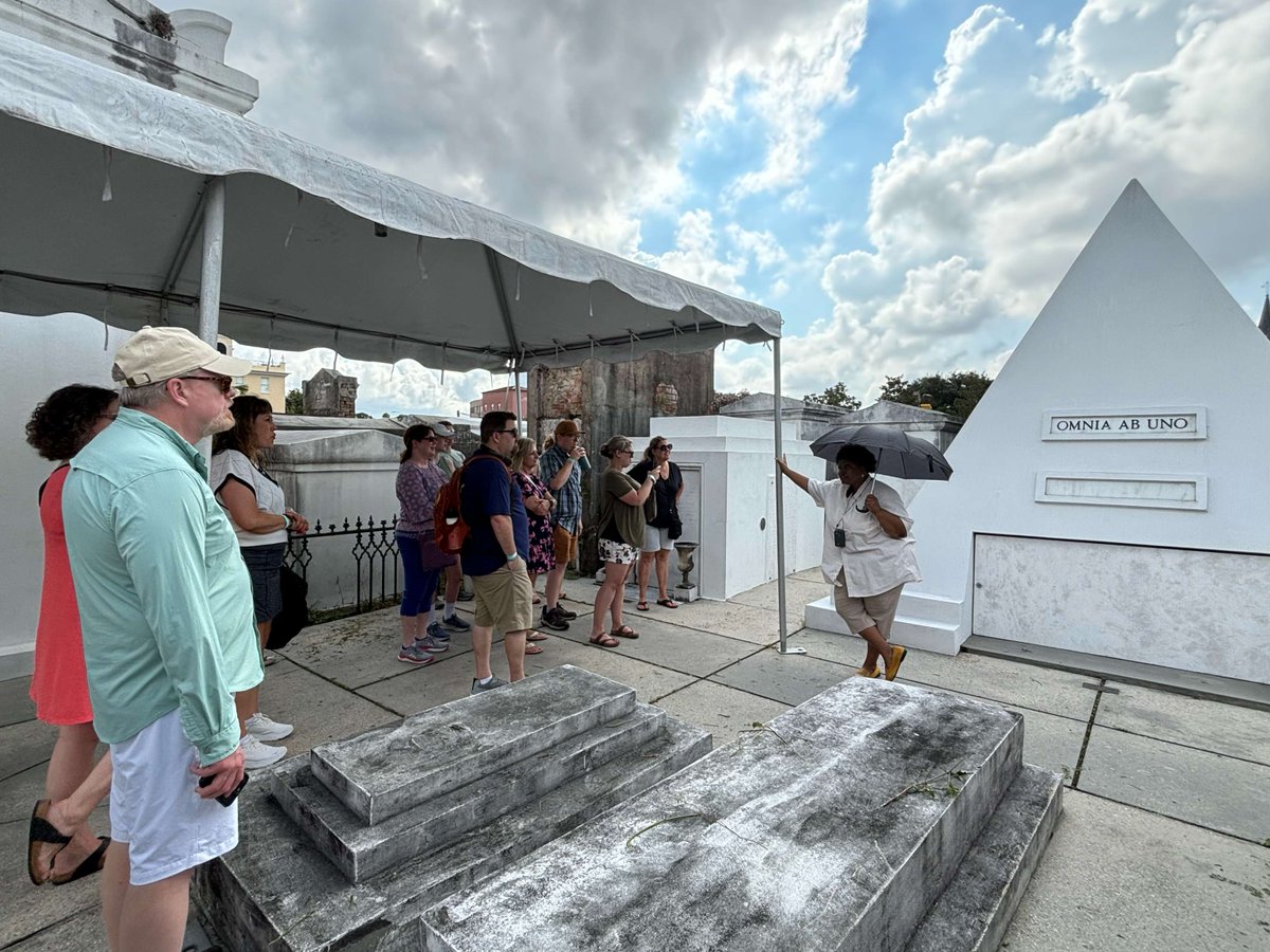 ULmCenter's tweet photo. Some of our #TeacherScholars recently travelled to New Orleans as a culminating end to our series: Tocqueville's America - and Ours. The group travelled to The Crescent City to retrace Alexis de Tocqueville's steps and share final thoughts on his work, "Democracy in America." https://t.co/aKPwsd07oA