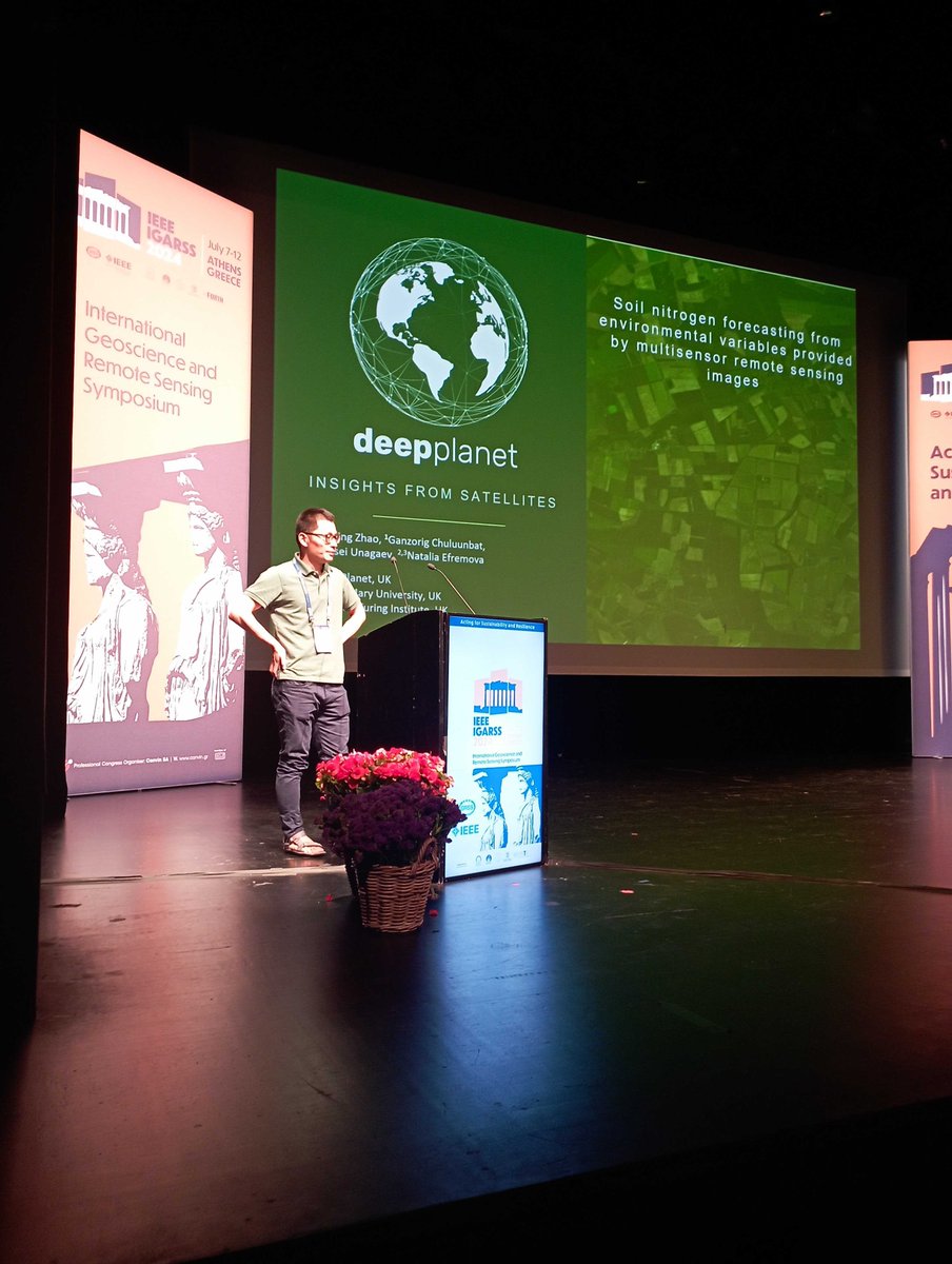 Extremely excited to see our work on nitrogen forecasting from satellite imagery at the <a href="/IEEE_GRSS/">IEEE Geoscience and Remote Sensing Society</a> IGARSS 2024 symposium in Athens! Thanks to our amazing team Weiying Zhao Alexey Unagaev Ganzorig Chuluunbat, well done everyone!
The full paper: arxiv.org/abs/2406.09812