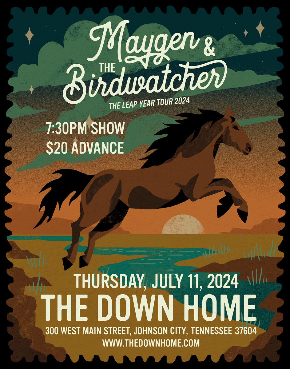 Maygen &amp; The Birdwatcher performing at the iconic music venue Down Home in Johnson City at the Down Home, this Thursday July 11 at 7:30PM
<a href="/wbcmradio/">WBCM Radio</a> @TheDownHome
evvnt.com/events/?_evDis…