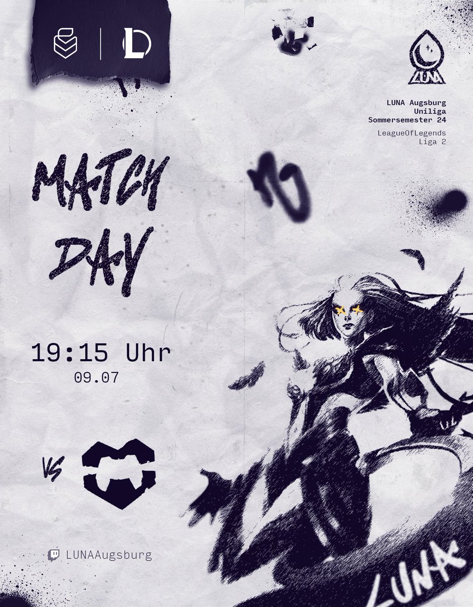 Der Lower-Bracket Run in die erste Liga startet hier und jetzt im Derby gegen <a href="/munich_esports/">Munich eSports e.V.</a>. Seid live im Stream dabei. 💜

📷 twitch.tv/lunaaugsburg
