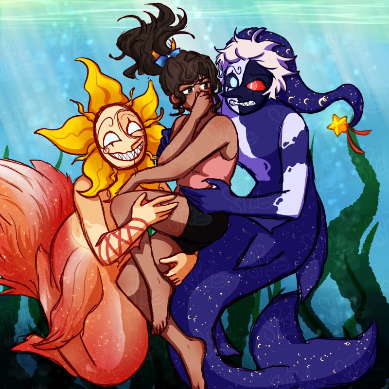 SolRaLune's tweet photo. Belated MerMay!

#solralune #fnafsb #sundrop #moondrop #fnafsun #fnafmoon #mermay https://t.co/CH8vmIae0i