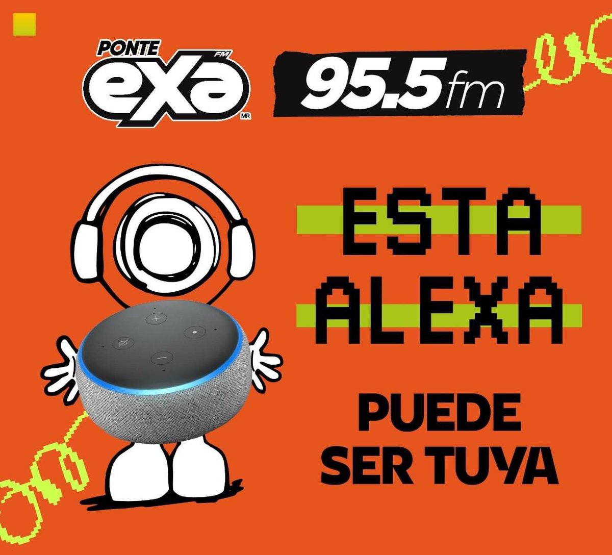 exa_queretaro's tweet photo. 🔊Llévate una Alexa a casa cortesía de la estación naranja 😎

Lo único que debes hacer es darle ❤️ y RT  a este tweet, y respondernos con el nombre de tu programa favorito de Exa Querétaro 😉

Elegiremos al ganador el viernes 12 de julio en una cita a este tweet🎁

#PonteExa https://t.co/sMXyhpUQ7l