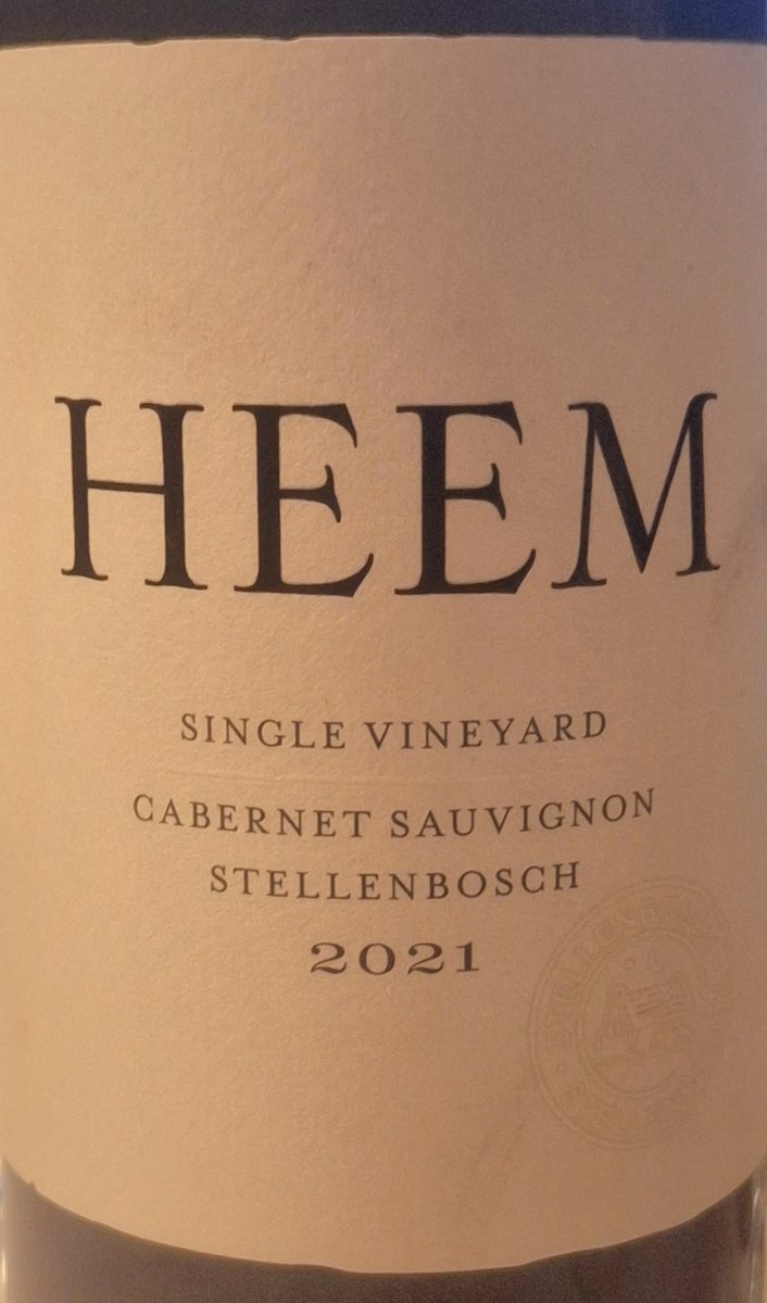 Exciting new Stellenbosch Cab. Vineyard managed by Danie Carinus, wine made by Gavin Slabbert. First commercial release will be 2022, but this prototype 2021 suggests this is a label to watch.