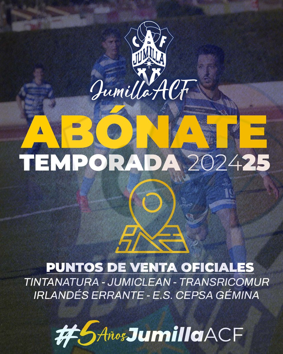 📅🎫 Desde esta semana ya puedes adquirir tu nuevo abono para esta temporada del equipo de tu ciudad, el ACF

🙌⚽️ Este año vamos a vibrar y vamos a disfrutar y te necesitamos en la grada del Uva Monastrell. ¡Porque llevamos cinco años juntos!