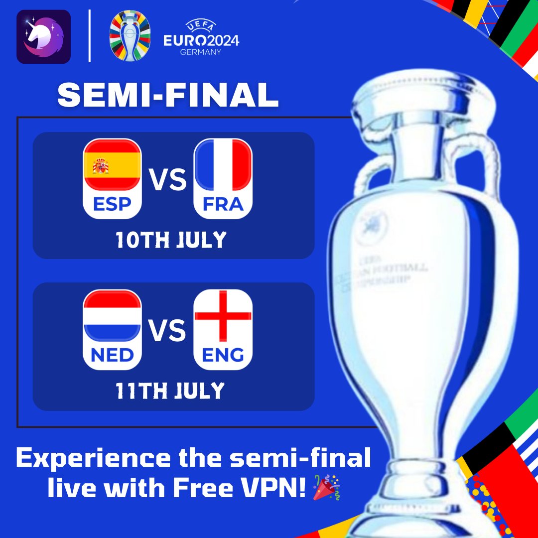 FreeVPN_App's tweet photo. Free VPN: Making your Semi-final streaming smooth and fast! 🌟⚽
Download Now!
Android: https://t.co/B8AuW6BuPf
IOS/Mac: https://t.co/1E2iJVD8DI
#VPN #Freevpn #SecureConnection #Eurobiofilms2024 #EURO2024 #EURO24Meme #FootballFriday #TrendingNews #europe #Trending https://t.co/xkG4SVpve3
