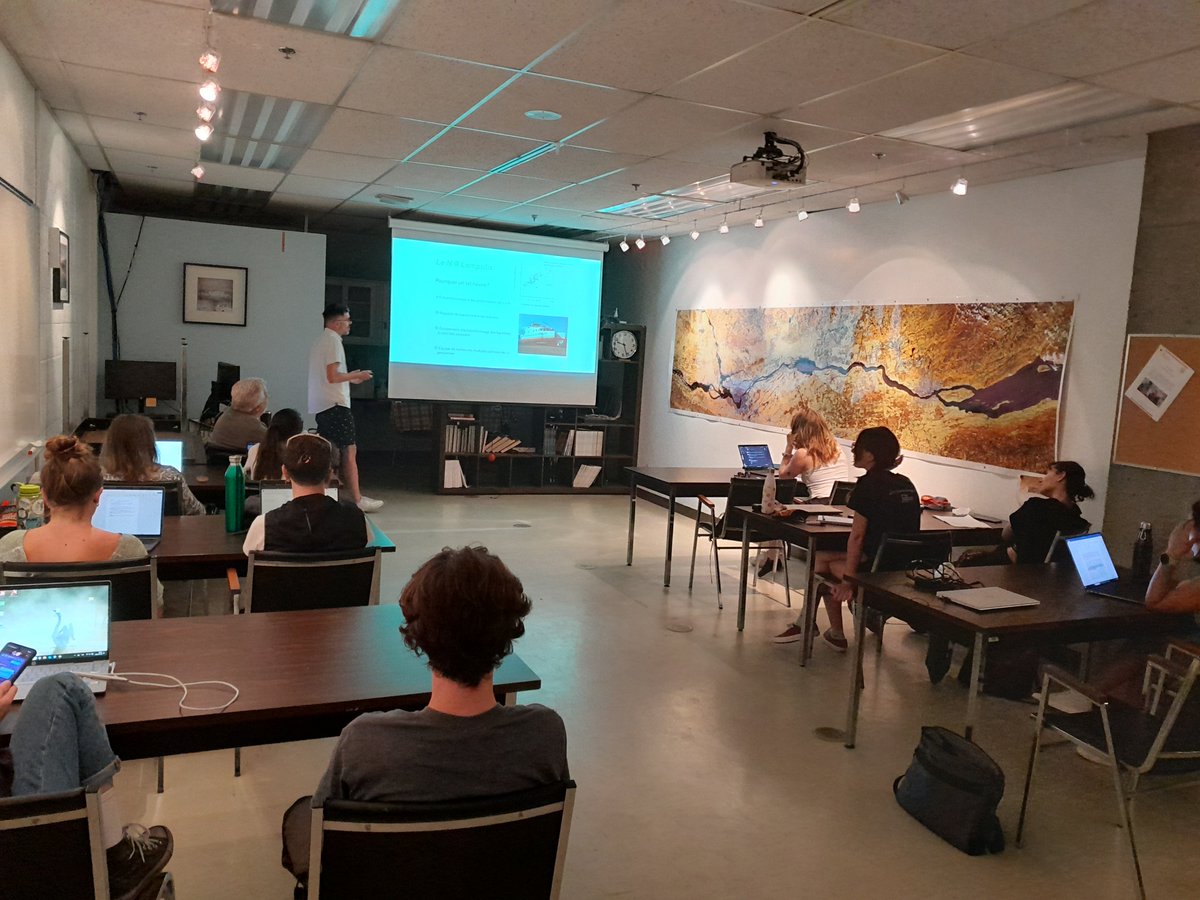 UmrCarrtel's tweet photo. Premières journées de l'École d'Été sur les Ecosystèmes Aquatiques a @UQTR avec #FrançoisGuillemette @Wolfsburg20: journée d'introduction sur la problématique St Laurent, pollution urbaine et agricole, visite au labo chimie et IRMS. #USMB #UQTR #OFB #erasmus #fondationUSMB https://t.co/vr5kq3BAZV