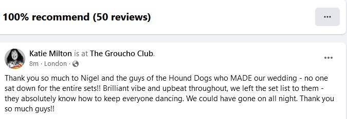 Thanks so much Katie for leaving us our 50th glowing Facebook review! What a night it was!