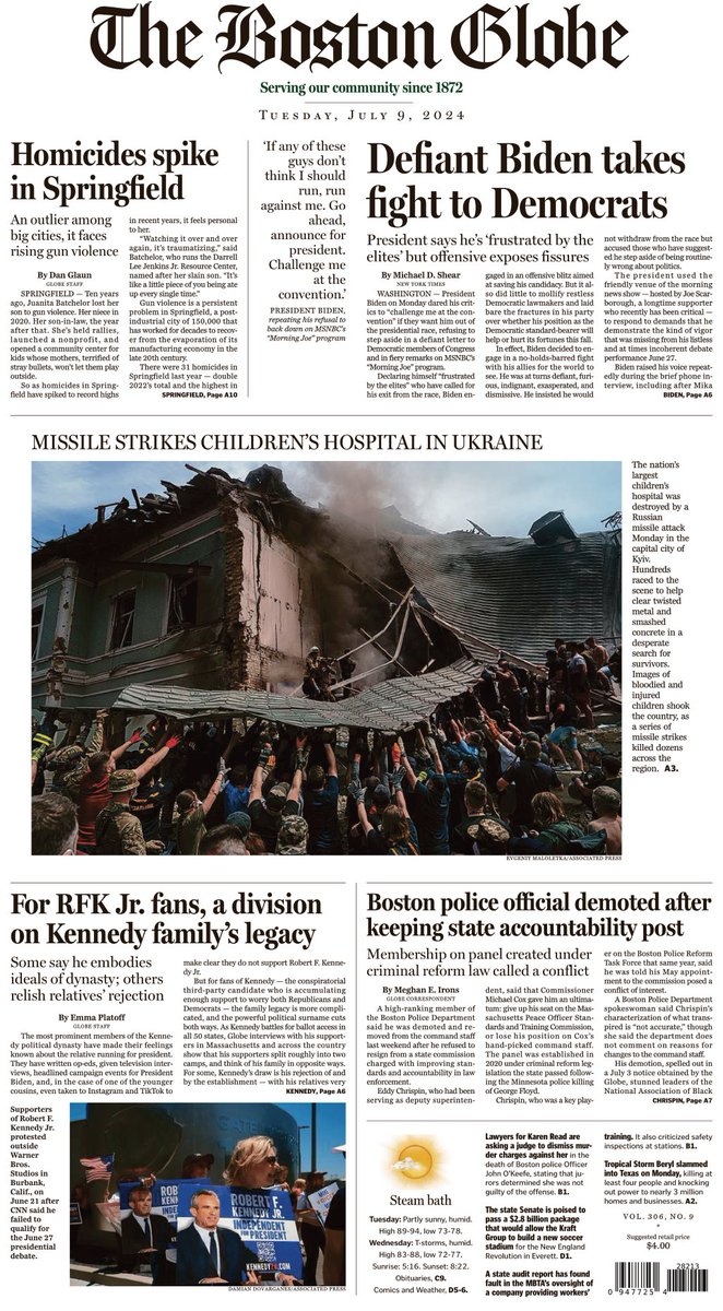 In today's paper: Police deputy was appointed to state accountability panel. He was then demoted. Biden says he is ‘firmly committed’ to staying in the race; and more. trib.al/V9stFTW