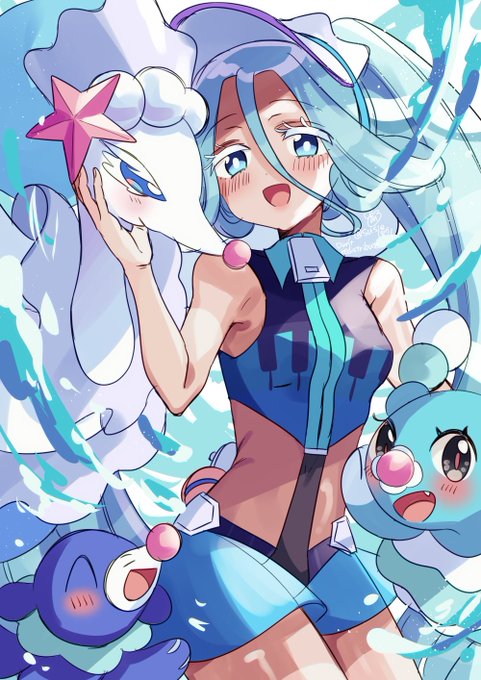 暑いのでみずミクさん💧wip
#ポケミク
#初音ミク 