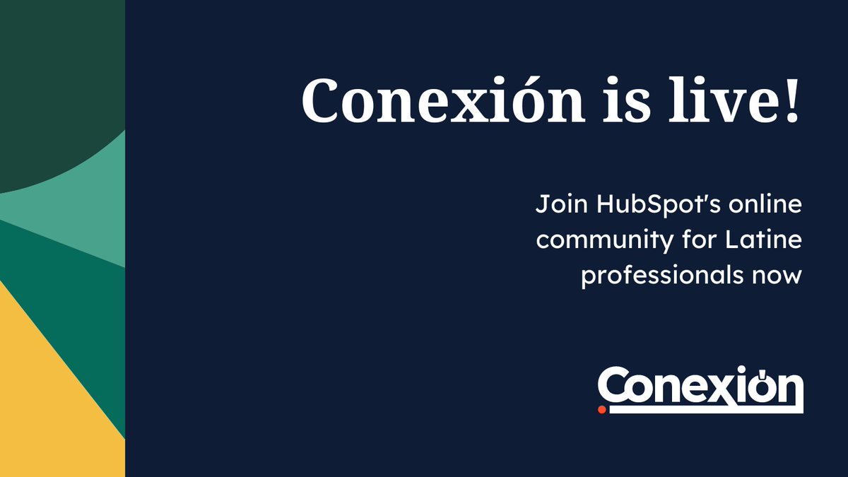 Welcome to Conexión! HubSpot's new online community for Latine professionals is now live! Advance your career with a dynamic multilingual community of professionals worldwide. Join today! hubs.la/Q02Fvzd80