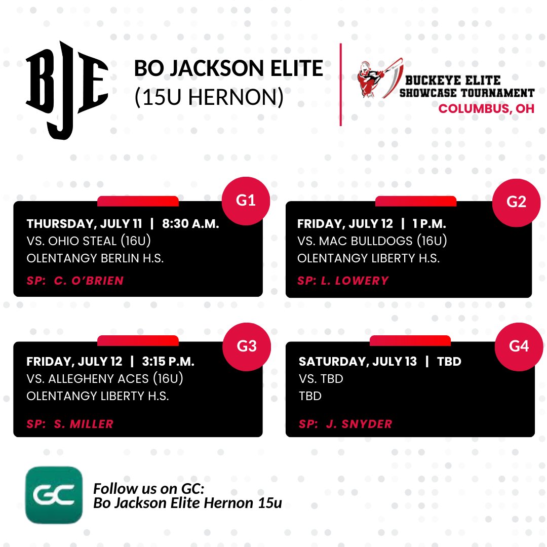 We will be playing up in the 16u division in the <a href="/BuckeyeElite/">Buckeye Elite</a> this week! Here is our schedule + rotation