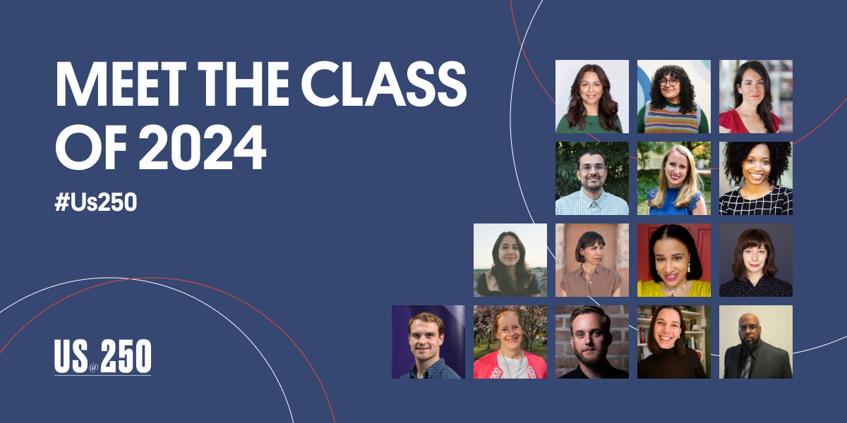 NewAmerica's tweet photo. 🎉 The 2024 class of New America’s Us@250 Initiative is here!

13 fellows &amp; 2 senior fellows will reimagine the American narrative through storytelling that reflects our shared values/aspirations, just in time for the nation’s 250th anniversary.

🇺🇸 #Us250 https://t.co/n0KMB8Oxkp https://t.co/Kd9ytLD2Ne