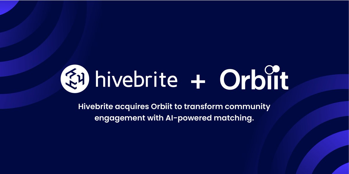 hivebrite (@hivebrite) on Twitter photo 📣 Hivebrite acquires <a href="/orbiit_ai/">Orbiit</a>, a pioneering AI-powered matching company, to take community engagement to the next level.
Welcome aboard, Orbiit team! 🙌 <a href="/BilyanaFreye/">Bilyana Freye</a> <a href="/luckylwk/">Luuk Derksen</a>
➡️ Discover more: lnkd.in/ejcZPCNe 📣 Hivebrite acquires <a href="/orbiit_ai/">Orbiit</a>, a pioneering AI-powered matching company, to take community engagement to the next level.
Welcome aboard, Orbiit team! 🙌 <a href="/BilyanaFreye/">Bilyana Freye</a> <a href="/luckylwk/">Luuk Derksen</a>
➡️ Discover more: lnkd.in/ejcZPCNe