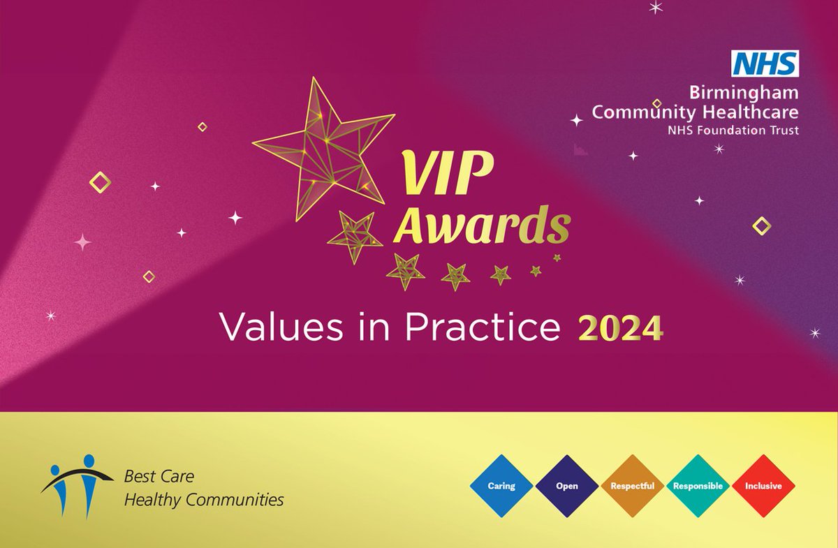 bhamcommunity's tweet photo. 🌟Know a staff member or team with star quality? 
🌟Have you received outstanding care or support?
🌟Part of a trailblazing team? 

Our Values in Practice Awards are NOW OPEN so take a look at the categories and get nominating! 
➡️https://t.co/7t3ZxZUphZ
#BCHCVIP2024 https://t.co/f1qZS7nSFq