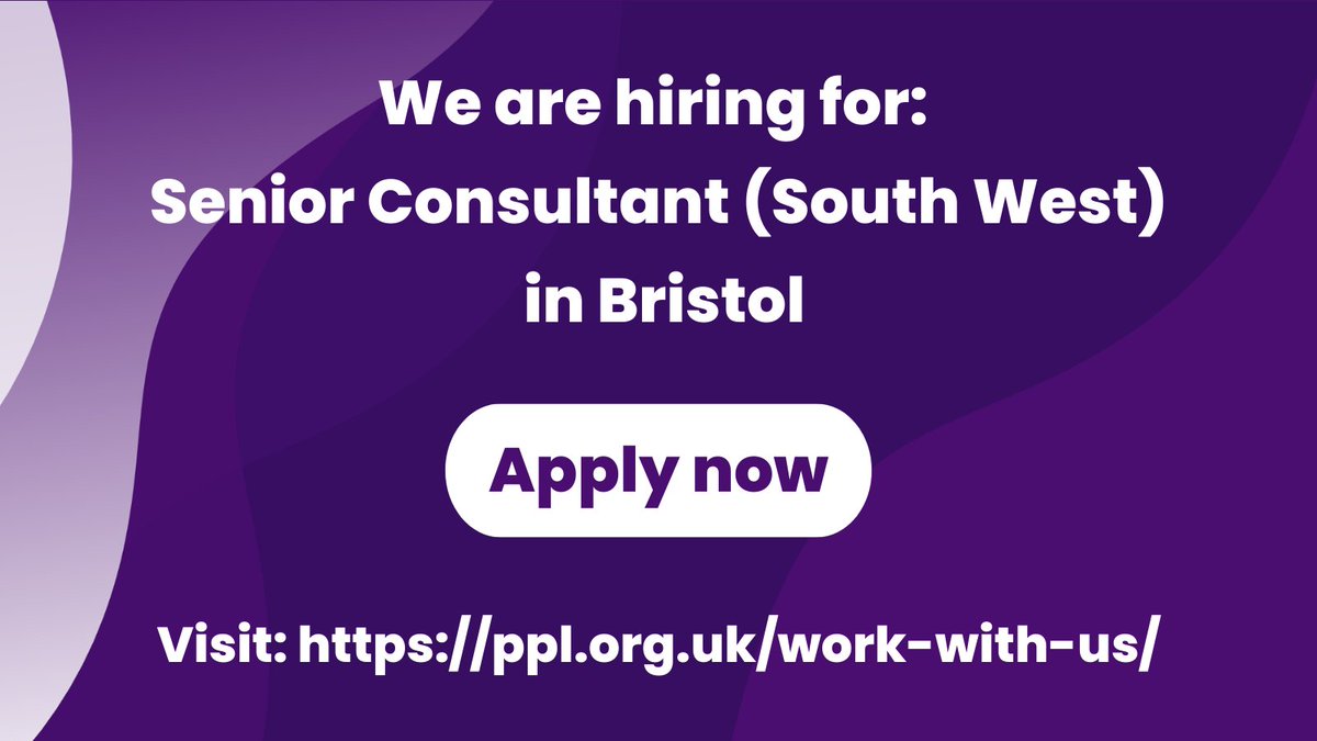 PPLthinks's tweet photo. Join our team as a Senior Consultant at PPL in Bristol! Engage with clients from Local &amp; Central Gov, NHS, VCS, and Social Enterprises. Make an impact from boardroom to frontline. Apply now: Work with us - PPL #HiringNow #SocialEnterprise #BCorp https://t.co/7hKgv0TRdW