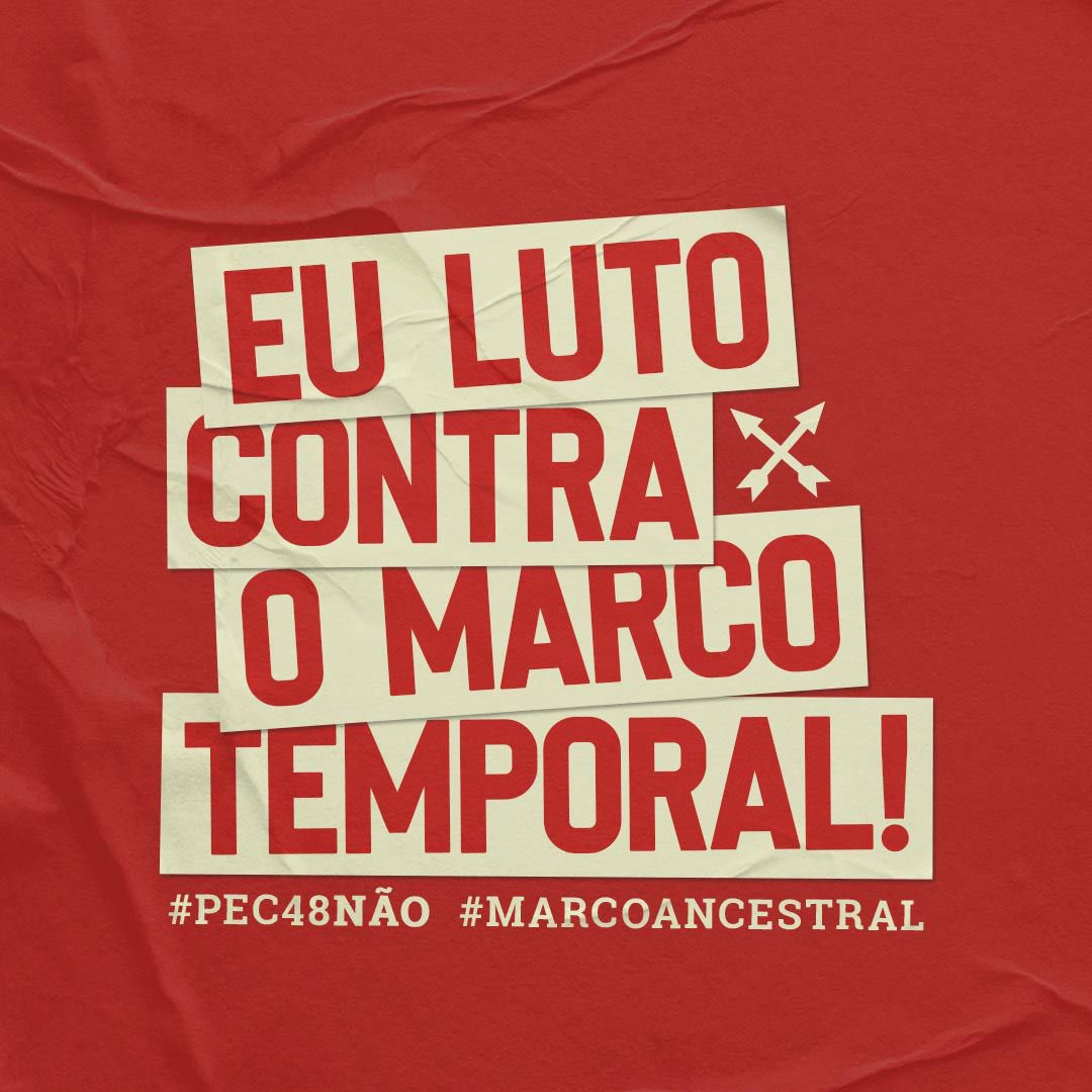 xamaoficial's tweet photo. Família, a bancada ruralista do Congresso Nacional está tentando mudar nossa constituição para retirar mais direitos indígenas. A Comissão de Constituição e Justiça do Senado vai votar, nesta quarta-feira, 10/07, uma proposta (PEC 48) que tenta legalizar a lei inconstitucional 14.701/2023, que instituiu o marco temporal. 

🏹 Vote não na consulta pública do Senado, compartilhe, denuncie e vamos às ruas. 
VOTE NÃO:
https://t.co/cypaEPpxvY 

#PEC48NÃO
#MarcoAncestral
#DemarcaçãoJá