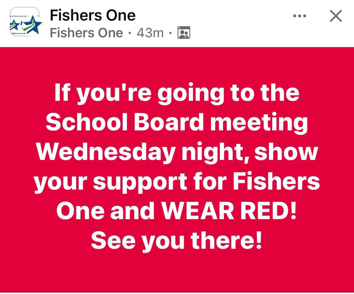 MFullhart's tweet image. Glad to see @OneFishers wearing #RedforEd and showing their support for @HSESchools teachers!!
