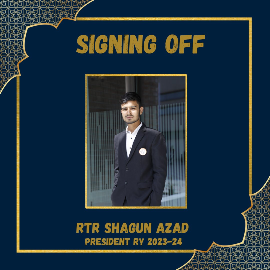 rotaractdpsru's tweet photo. Signing off as President of RaC DPSRU RY 2023 -24 
RTR Shagun Azad https://t.co/dQaXCx6Y9V