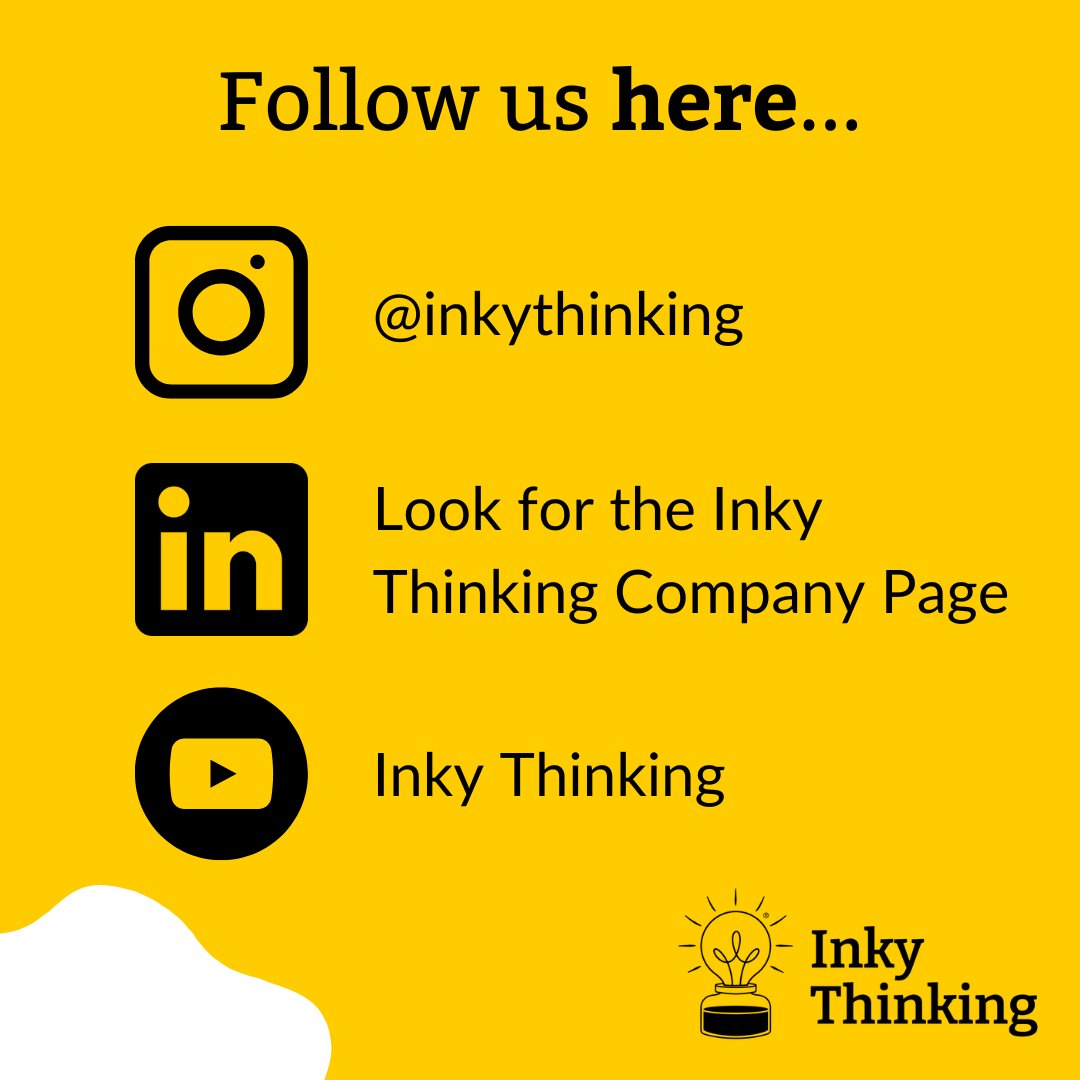 Hello, we’re taking a pause from X right now, but don’t worry you can follow us here … #inkythinking #follow #instagram #linkedin #socials