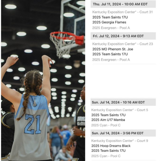 Here’s my schedule for the Run 4 the Roses Classic this week in Kentucky! <a href="/SNHSaints/">Team Saints</a>