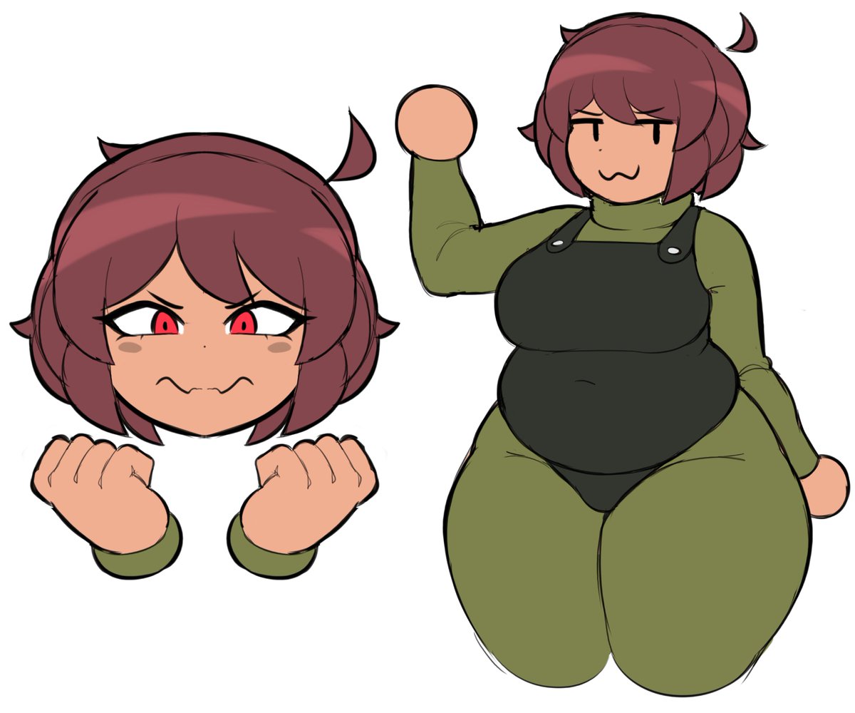Touselkie37's tweet photo. Just wanted to make another lazy doodle to try this body type for Abby. Next drawing will be cool I swear 😭 https://t.co/GOfdcSziZ5