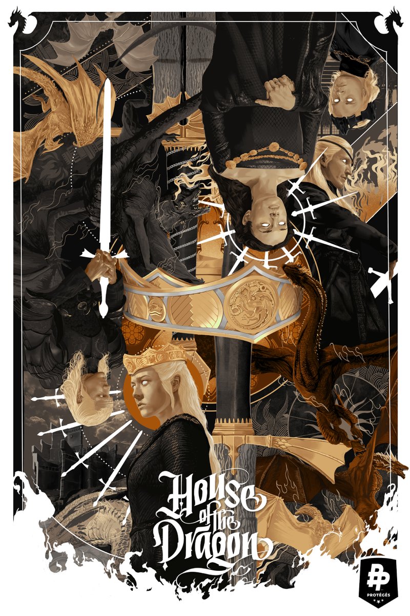 Callumseymour_'s tweet photo. Here it is! My House of the Dragon artwork I created for the @PosterPosse Protégés Project 🎨
Went for a Medival/tarot theme #HouseOfTheDragon https://t.co/BIrQXgKHoM