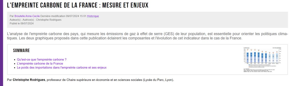 SES-ENS (@ses_ens) on Twitter photo 🌍Qu'est-ce que l'empreinte carbone de la France, et que nous apprend son analyse ?
▶️Un Stats à la une de Christophe Rodrigues à retrouver sur <a href="/ses_ens/">SES-ENS</a>
👉ses.ens-lyon.fr/ressources/sta…
<a href="/_APSES_/">L'APSES quitte X | Rdv sur @apses.bsky.social</a>
<a href="/Teco_economie/">Téco</a>
#SES #Economie
<a href="/eduscol_SES/">éduscol SES</a>
#SitesExperts 🌍Qu'est-ce que l'empreinte carbone de la France, et que nous apprend son analyse ?
▶️Un Stats à la une de Christophe Rodrigues à retrouver sur <a href="/ses_ens/">SES-ENS</a>
👉ses.ens-lyon.fr/ressources/sta…
<a href="/_APSES_/">L'APSES quitte X | Rdv sur @apses.bsky.social</a>
<a href="/Teco_economie/">Téco</a>
#SES #Economie
<a href="/eduscol_SES/">éduscol SES</a>
#SitesExperts
