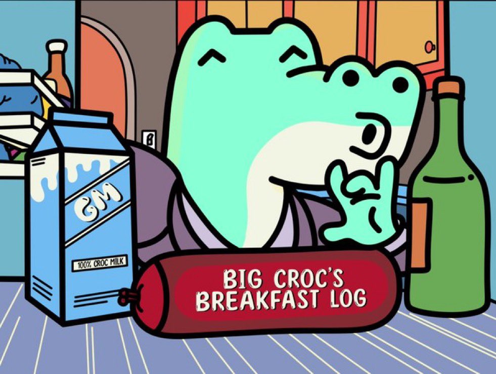 bearishbrent's tweet photo. GM
Whatโs for breakfast? ๐ฝ๏ธ
Shoutout to #CrocClub and the homie @ItzThatLemon/@SwampSupportCC
We gonna #SwimEasy on this Tuesday ๐ https://t.co/G4c9c0Vniu