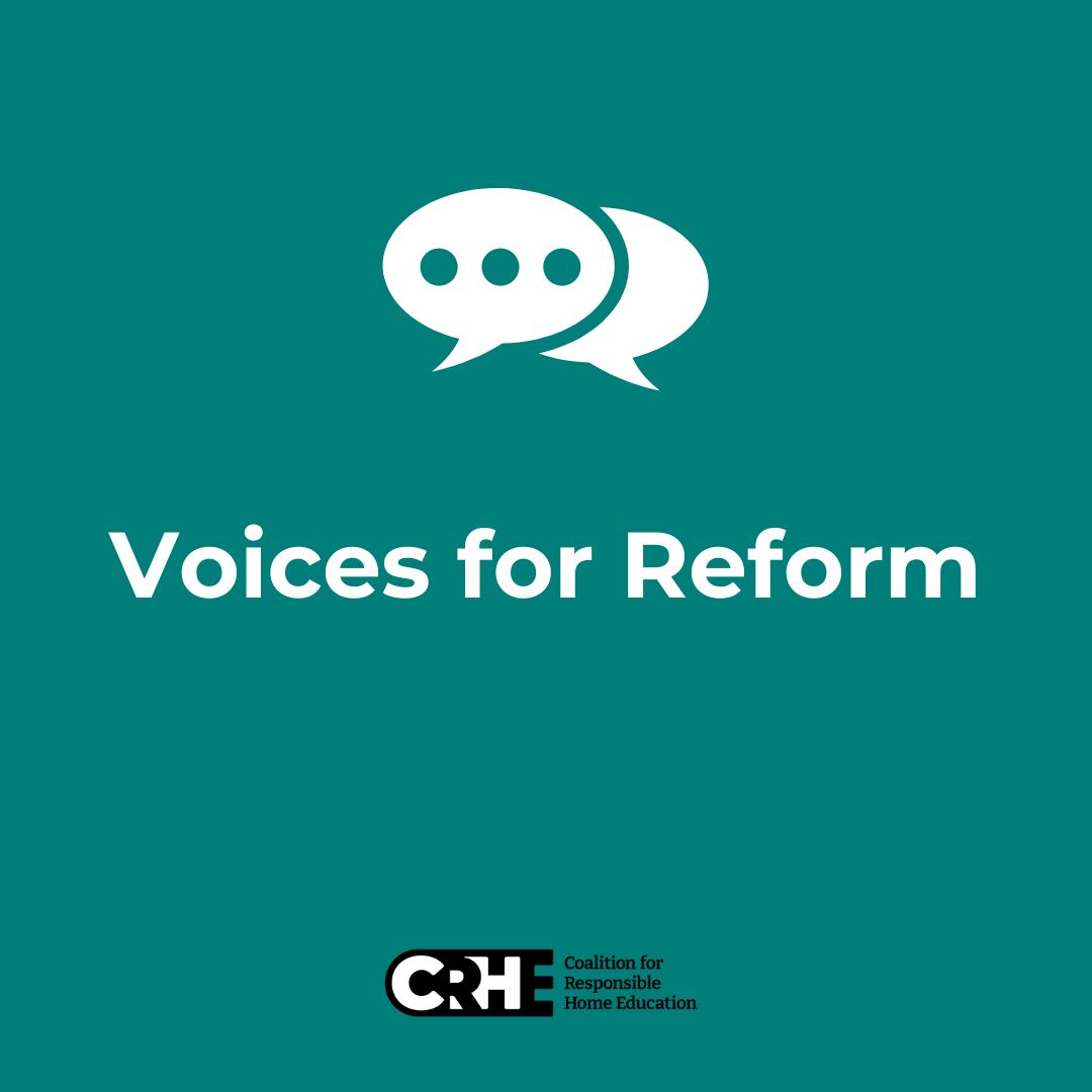 We need your help to make homeschool safe! When you join our Voices for Reform program, you can take a stand for children in your community, your state, and your country. 

Learn how you can take part: responsiblehomeschooling.org/voices-for-ref…