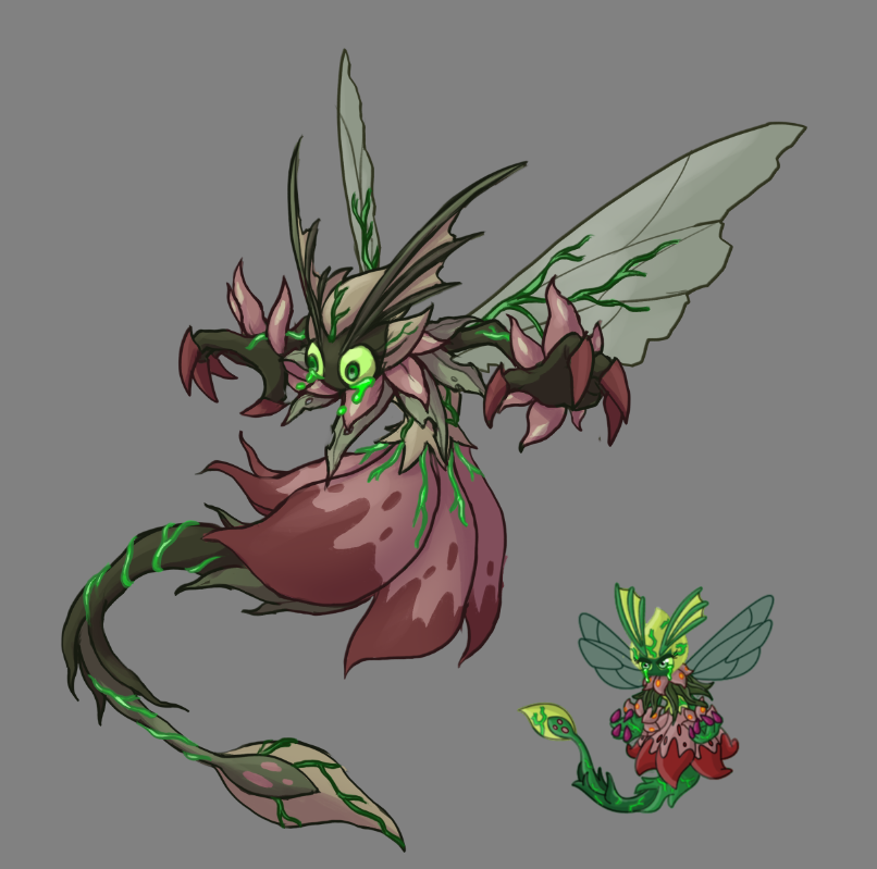 Quick redraw of a critter I did for a contest back in 2015 (the original one on the lower right)

Anyone remember Miscrits?

#art #digitalart #miscrits