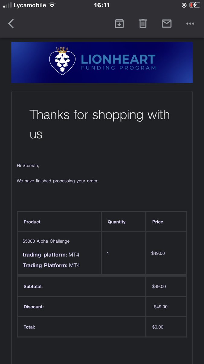 Claimed my first funded account. <a href="/lionheartLFP/">Lionheart Funding Program</a> thank you so much. <a href="/reizkay05/">Reiz kay</a>