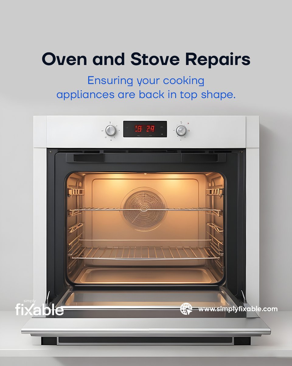 Simply_Fixable's tweet photo. 🔥 Cooking Appliance on the Fritz?

Simply Fixable ensures your ovens and stoves are back in top shape. Whether it's a burner issue or an oven not heating, our experts are here to help.
_
#OvenRepair #StoveRepair #CookingMadeEasy #saferepair #easyrepair #safety #SimplyFixable https://t.co/ouzWgzwLCB