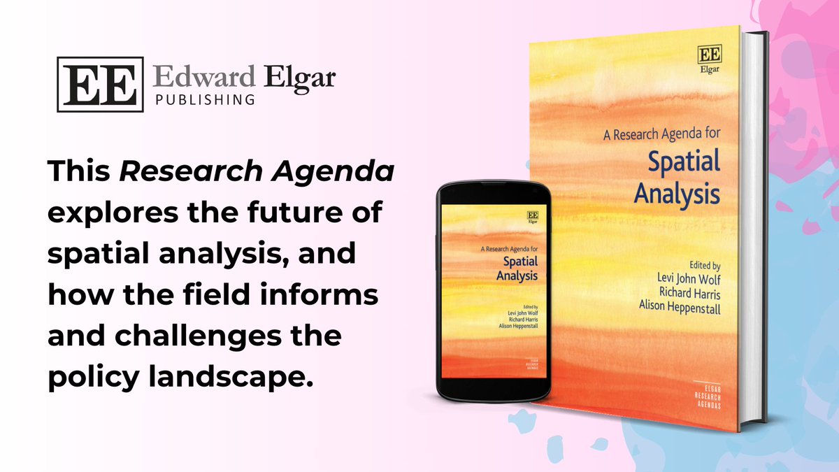 Elgar Geography (@elgar_geography) on Twitter photo 🚨 A Research Agenda for Spatial Analysis,
Edited by Levi John Wolf (<a href="/levijohnwolf/">ljw</a>)
Richard Harris (<a href="/profrichharris/">Spatially variable (Prof Rich Harris) 🌍🌎🌏</a>)
and Alison Heppenstall (<a href="/ajheppenstall/">Alison Heppenstall</a>)
More info ➡️ e-elgar.com/shop/isbn/9781…
🆓 Read the intro ➡️ doi.org/10.4337/978180… 🚨 A Research Agenda for Spatial Analysis,
Edited by Levi John Wolf (<a href="/levijohnwolf/">ljw</a>)
Richard Harris (<a href="/profrichharris/">Spatially variable (Prof Rich Harris) 🌍🌎🌏</a>)
and Alison Heppenstall (<a href="/ajheppenstall/">Alison Heppenstall</a>)
More info ➡️ e-elgar.com/shop/isbn/9781…
🆓 Read the intro ➡️ doi.org/10.4337/978180…