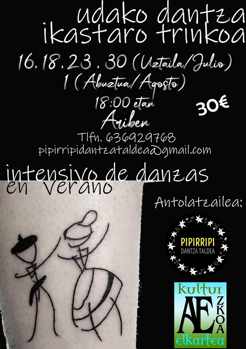 Planes de verano en <a href="/aribe_aezkoa/">Aribe</a>
#dantza #euskaldantza <a href="/Mendixut/">Mendixut</a> <a href="/ruralnavarra/">Irati Orreaga</a> <a href="/amb_irati/">GESTION AMBIENTAL IRATI</a> <a href="/Iratirratia/">Irati Irratia</a> <a href="/IratiBizia/">Irati Lau Ibarrak</a>