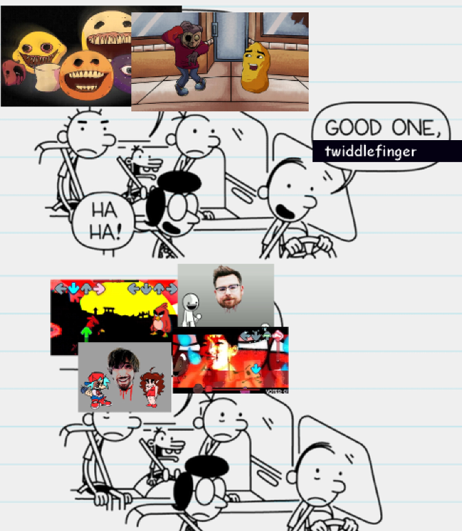 Macheesecheese's tweet photo. did we actually hit a brickwall with creativity in the fnf community- https://t.co/hh1Jjyy9Ek