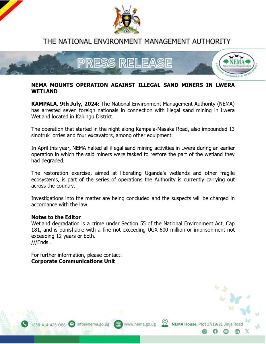 National Environment Management Authority (NEMA) tweet media